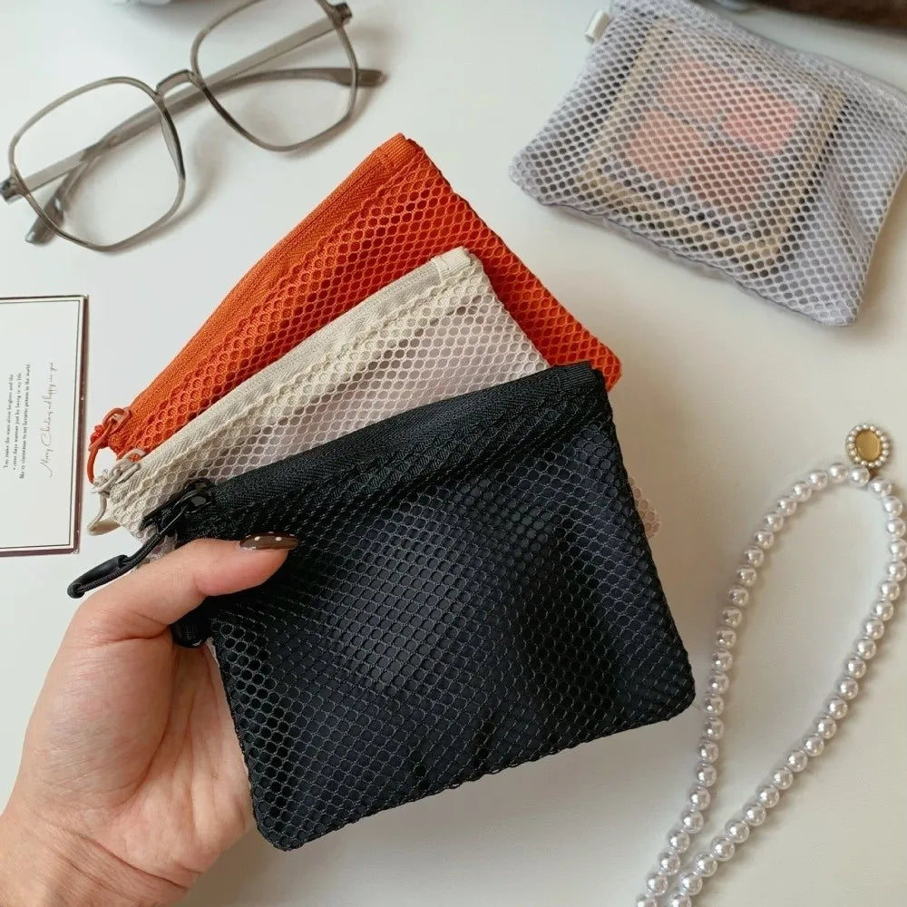 Mesh Makeup Storage Bag | Zipper Travel Cosmetics Organizer