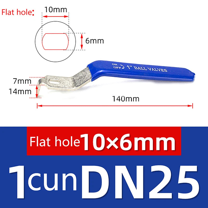 12cm-18.4cm Blue Handle Stainless Steel Ball Valve Handle Accessories Water Pipe Valve Switch Handle Wrench Water Pipe Wrench Peaceful Pleasures Health and Wellness B