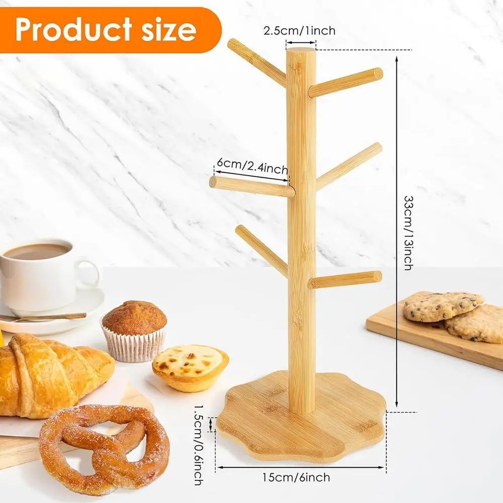 Wooden Tree Pretzel & Sausage Display Stand | Bamboo