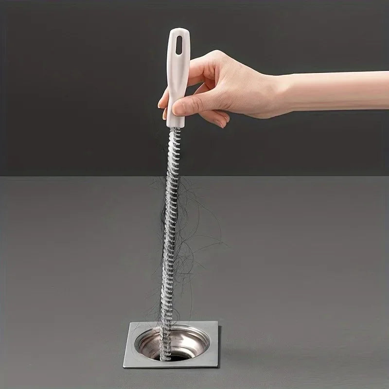 Long Drain Cleaning Brush – Sink, Shower & Tub Hair Catcher