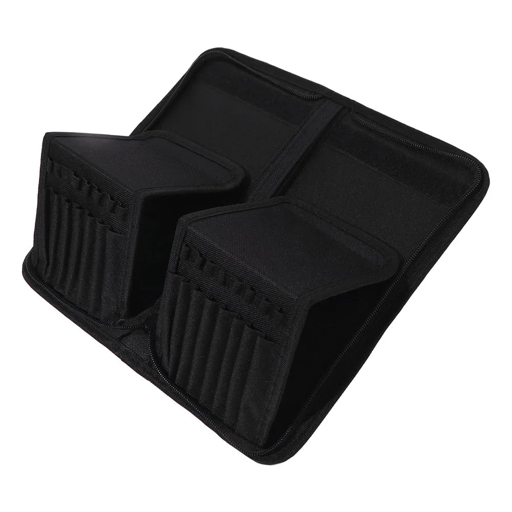 Portable Paint Brush Holder Foldable Multifunctional Brushes Storage Case Large Capacity Black Cosmetic Storage Bag Peaceful Pleasures Health and Wellness