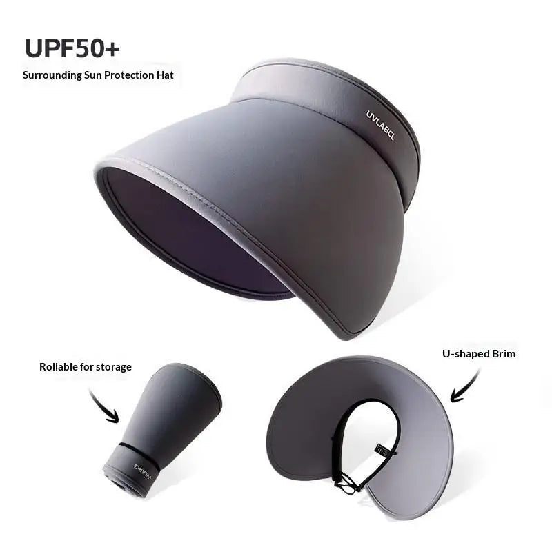 Women's Wide Brim Foldable Sun Hat – UV Protection Beach Cap