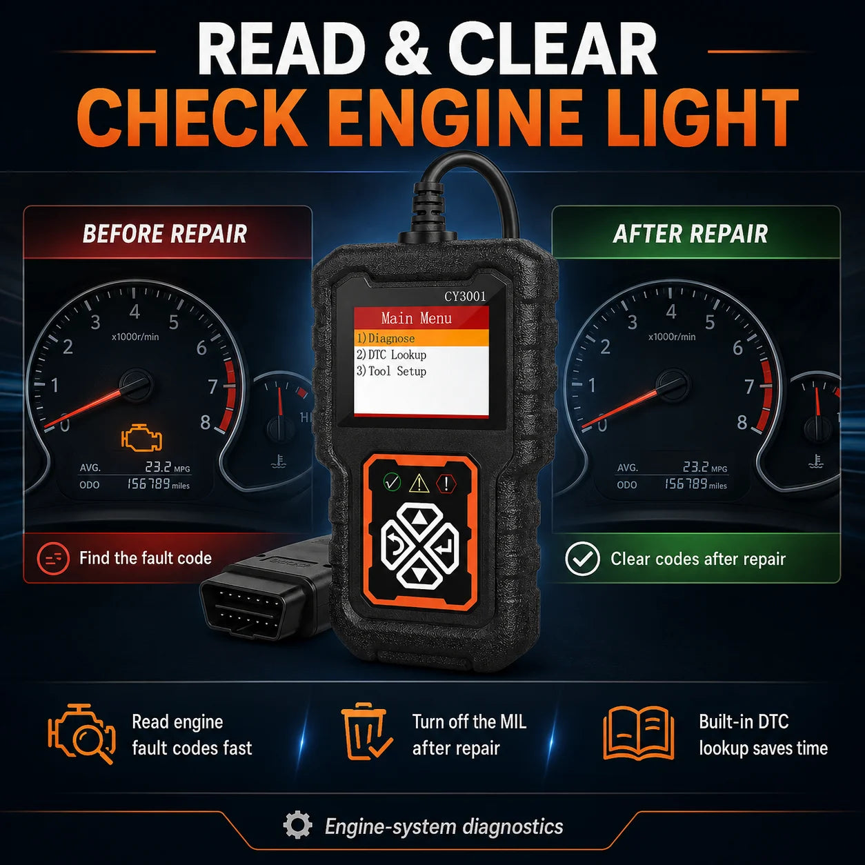 OBD2 Car Diagnostic Scanner – Read & Erase Engine Codes Peaceful Pleasures Health and Wellness