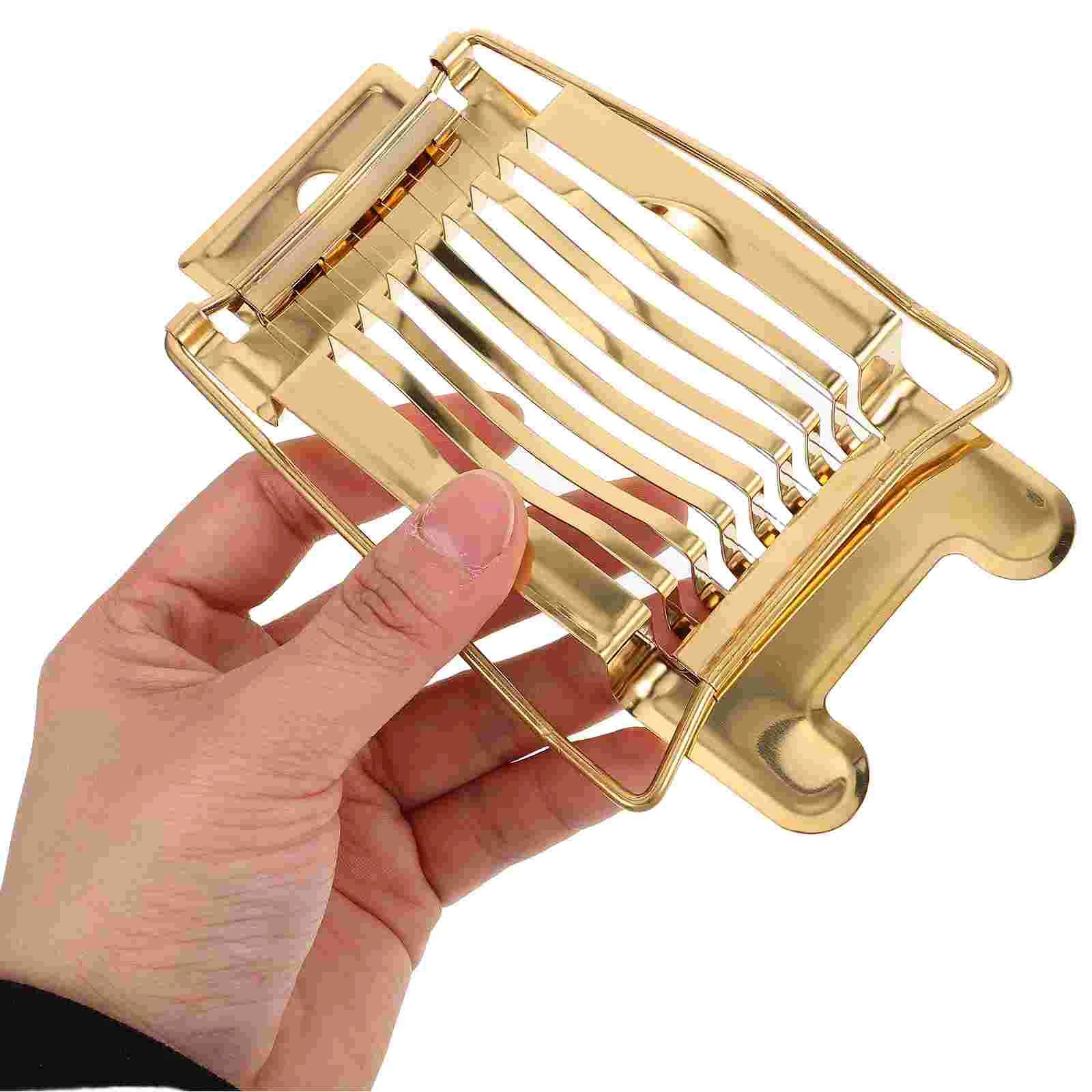 Egg Slicer Fruit and Cutting Gadget for Fruits Vegetables Separator Tool Golden All Purpose Peaceful Pleasures Health and Wellness