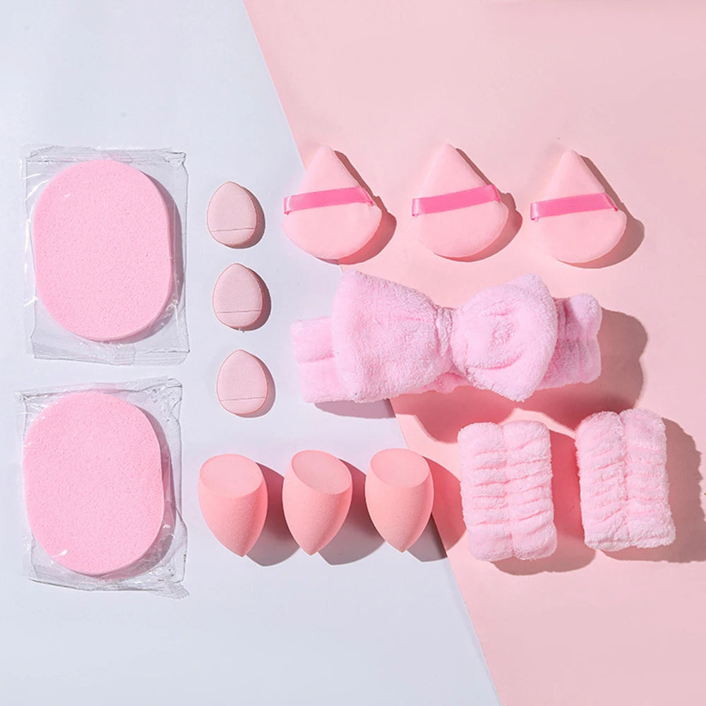 14PCS Spa Headband and Wristbands Set, Face Wash Headband Wrist Bands for Washing Face Makeup Skincare Hair Band Skin Care Acces Peaceful Pleasures Health and Wellness 14pcs