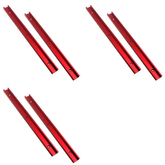 A36T-6Pc Aluminum 400Mm Double-Cut Profile Universal 3/4 T-Track With Predrilled Mounting Holes,30 Type T Track Peaceful Pleasures Health and Wellness Yes