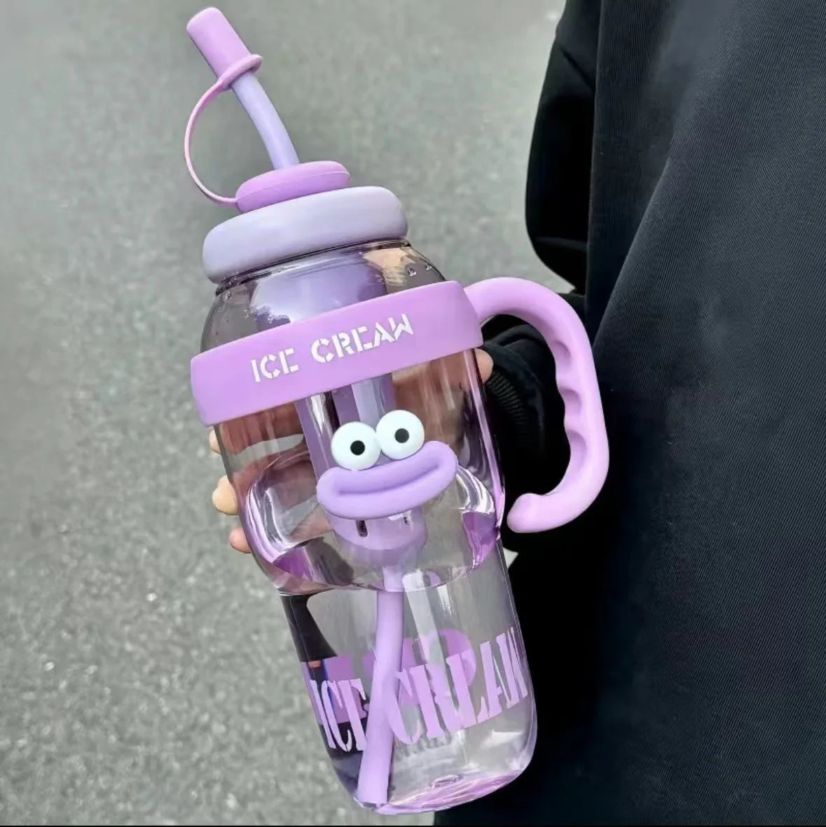 1100ml Water Bottle with Straw, Infuser & Leak-Proof Lid