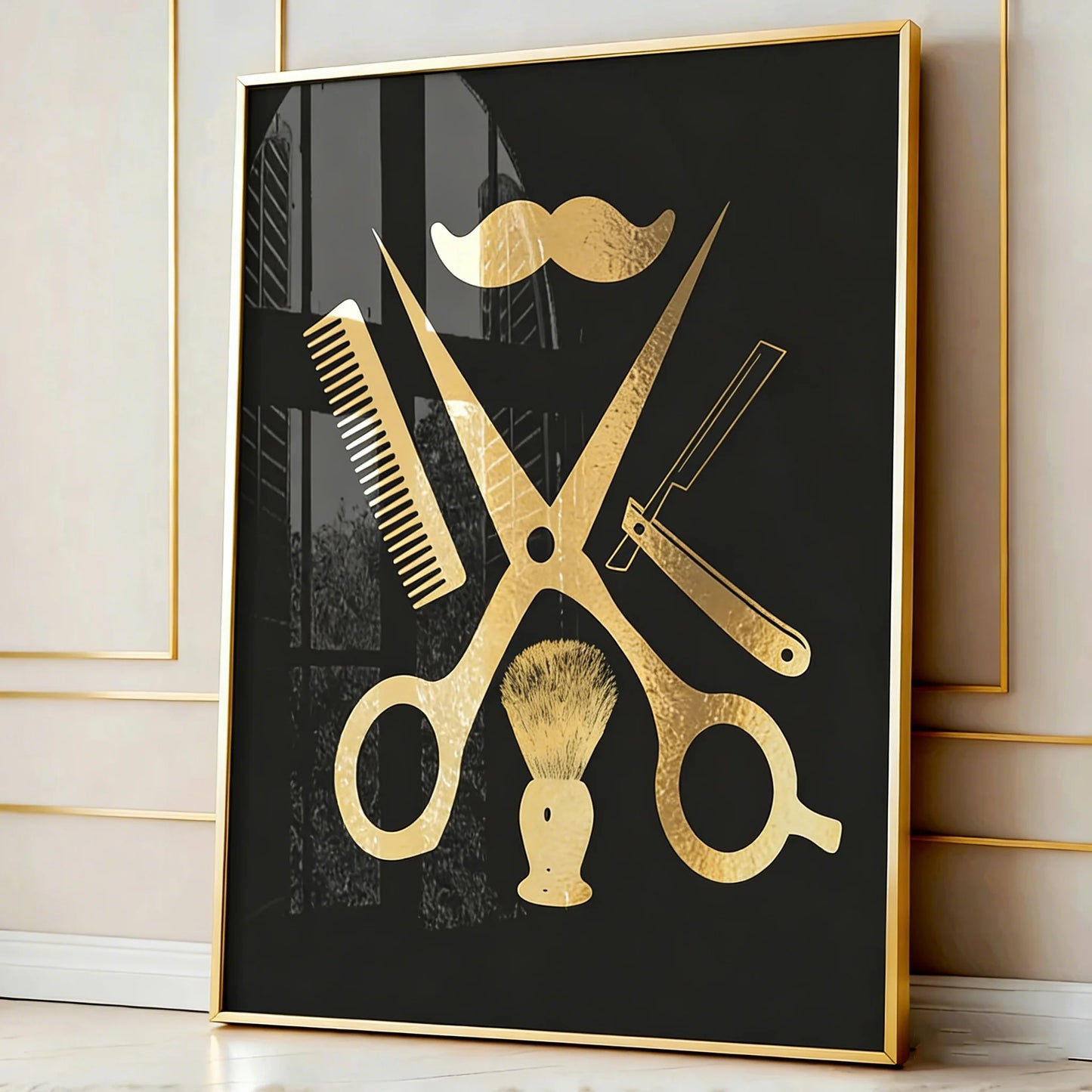 3 Barber Shop Decor Beauty Art Hairdressing Art Haircut Poster Beauty Treatment Barber Gift Hairdresser Gift Hairstylist Gift Go Peaceful Pleasures Health and Wellness TR261203-3 40x60cm Unframed