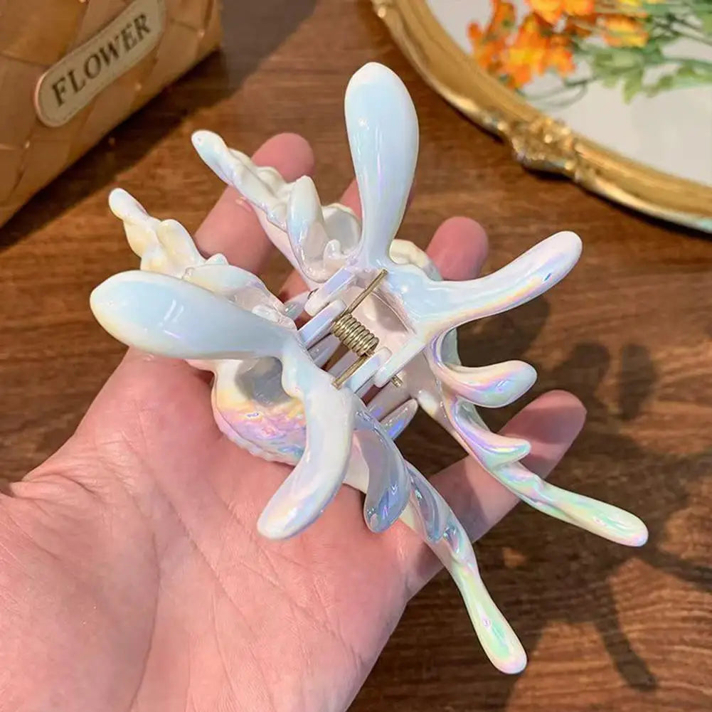 Acrylic Conch Hair Claw Clip | Large Seashell Clamp for Women