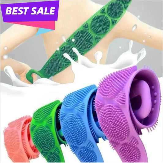 Silicone Back Scrubber – Double-Sided Exfoliating Bath Brush Silicone Bath Brush Oasis Select