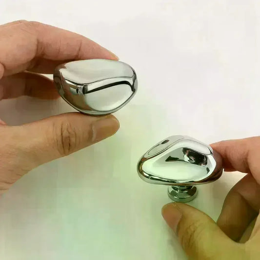Silver Zinc Alloy Single Hole Cabinet Drawer Handle | Modern Style Cabinet Door Handle Oasis Select