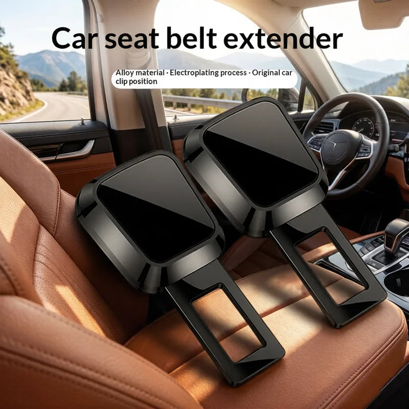 Zinc Alloy Car Seat Belt Buckle Extender | One-Button Release