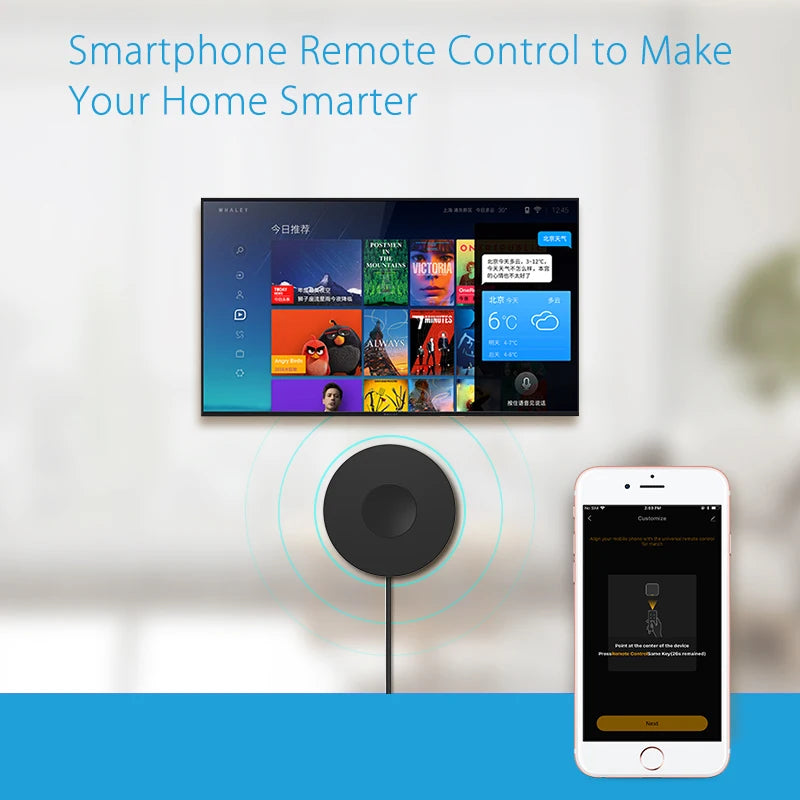 Tuya WiFi IR RF Universal Remote Control Smart Controller Compatible with Alexa Google Assistant for AC TV Home Appliances Peaceful Pleasures Health and Wellness