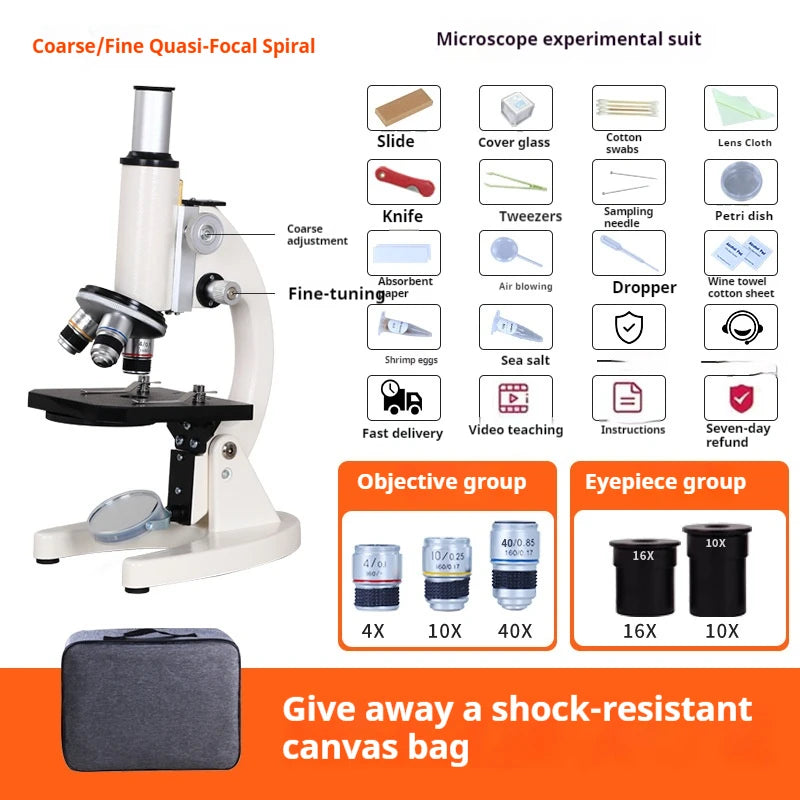 Optical Microscope for Primary and Secondary School Biology Science Popularization Teaching for Children Peaceful Pleasures Health and Wellness 2