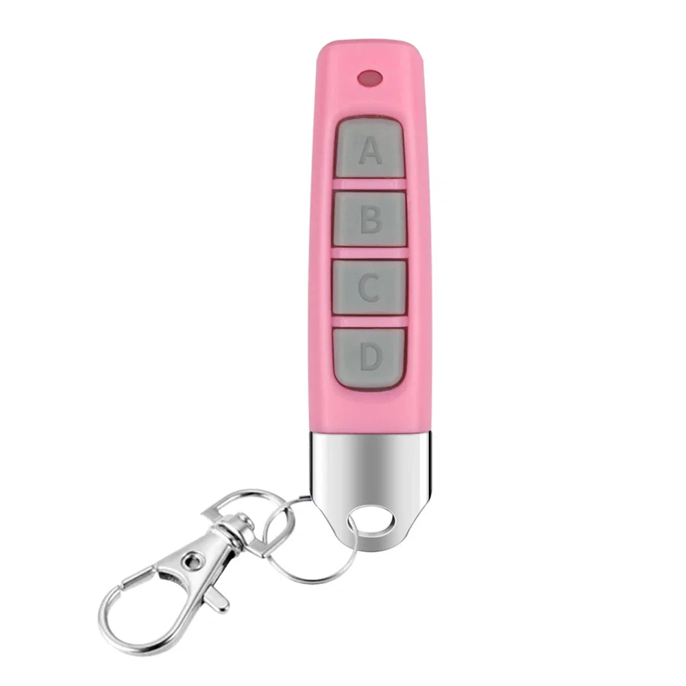 433MHz Remote Control Car Key Garage Door Opener Remote Control Duplicator Clone Cloning Code 4key Wireless Controller Receiver Peaceful Pleasures Health and Wellness 1pc Pink 433MHZ