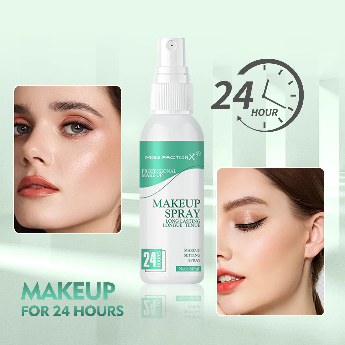 Waterproof Makeup Spray Face Set Lasting Award winning Makeup Spray Anti-smudge and Makeup Off Natural finish Peaceful Pleasures Health and Wellness