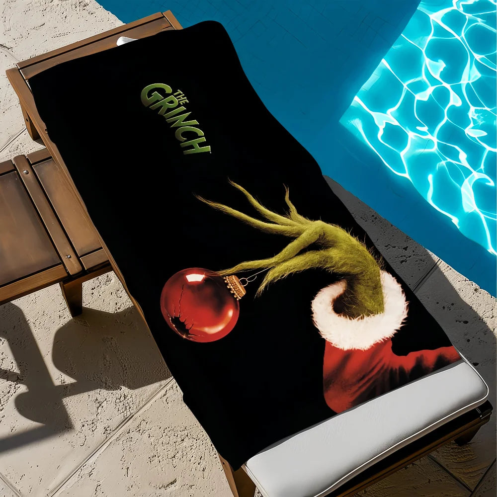 Grinch Quick-Dry Beach Towel | Soft Cartoon Print, Multi-Size Quick-Dry Beach Towel Peaceful Pleasures Health and Wellness z2 STJ90x180CM