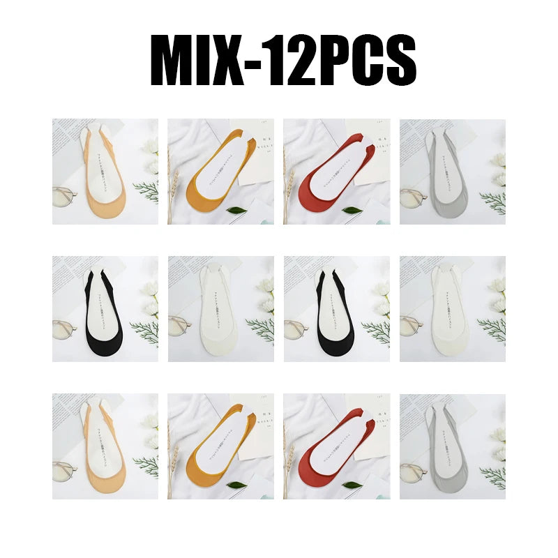 Women's Invisible No-Show Socks | Anti-Slip Ice Silk Low Cut