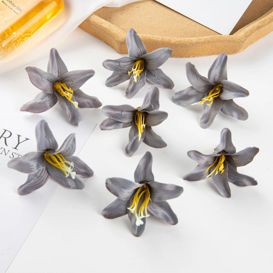 Artificial Silk Lily Flower Heads 50–100pcs | Wedding DIY Decor