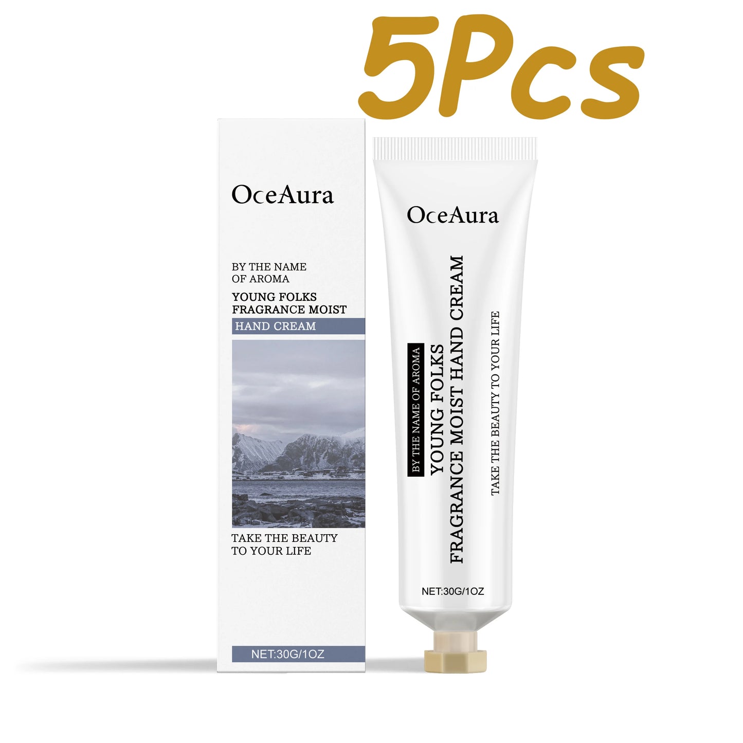 Moisturizing Fragrance Hand Cream Nourishing Anti-Freezing Anti-Cracking Softening Tender Skin Hand Lotion Quick Absorbing Peaceful Pleasures Health and Wellness 5Pcs