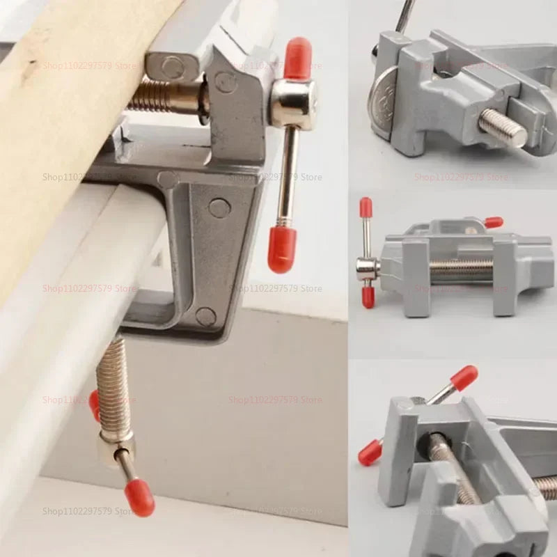 Mini Bench Vise Aluminum Miniature Multi-Functional Jeweler Hobby Clamp Workbench Drill Press for Jewelry Repair and Crafting Peaceful Pleasures Health and Wellness