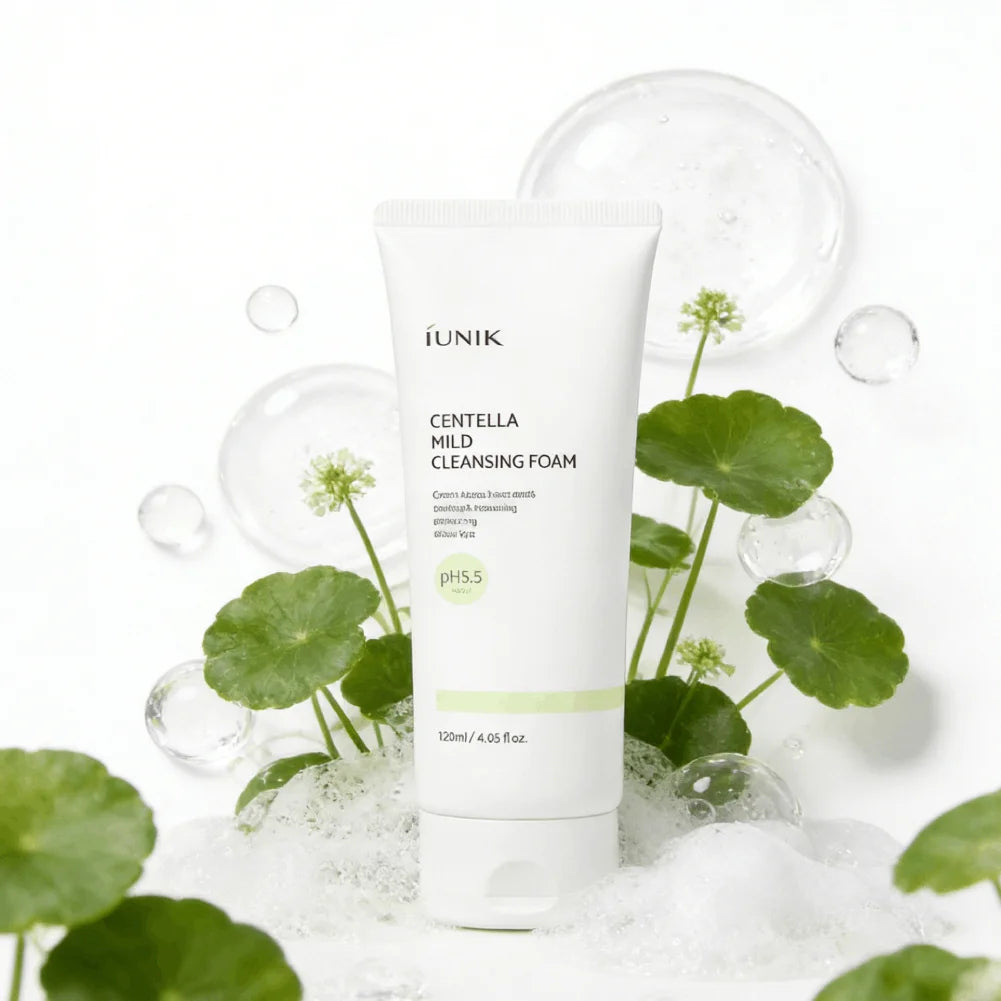Korean IUNIK Beta-Glucan Skincare Set Centella Asiatica Facial Cleanser&moisturizing Gel Propolis Eye Cream to Reduce Fine Lines Peaceful Pleasures Health and Wellness
