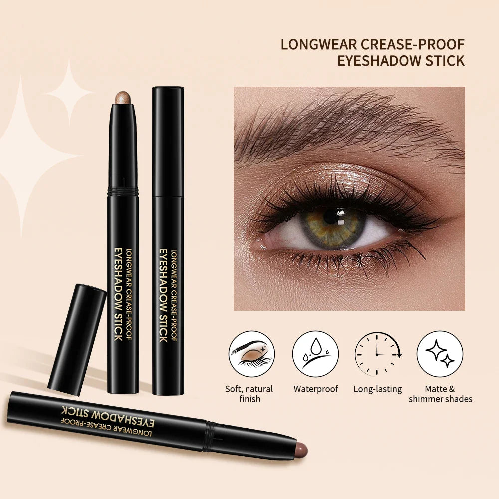 Waterproof Eyeshadow Stick & Primer Set | 11Hr Vibrant Wear