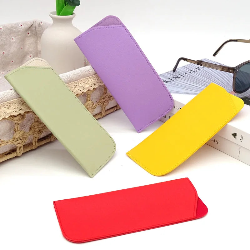 Slant Opening Eyeglass Pouches Soft Dustproof Sunglass Storage Sleeve Portable Knife‑Shape Spectacle Case Eyewear Protective Bag Peaceful Pleasures Health and Wellness