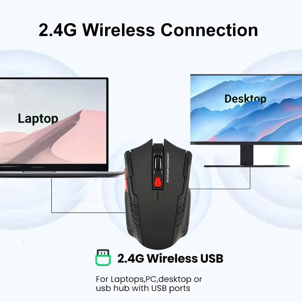 Maerknon W224A 2.4G Wireless Mouse 1600DPI 6 Buttons USB