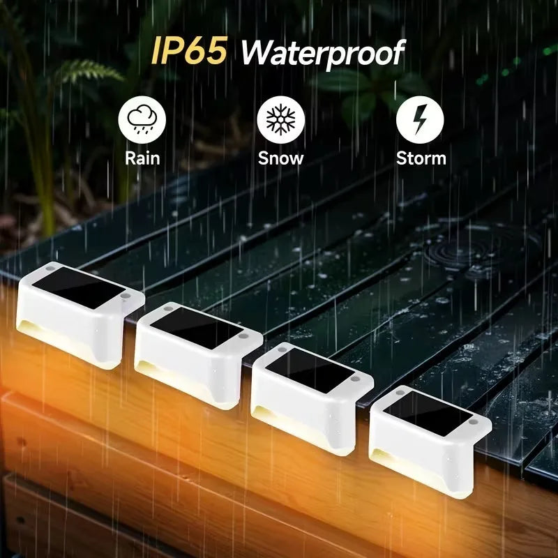Solar LED Stair & Fence Lights | IP65 Waterproof Garden Lights