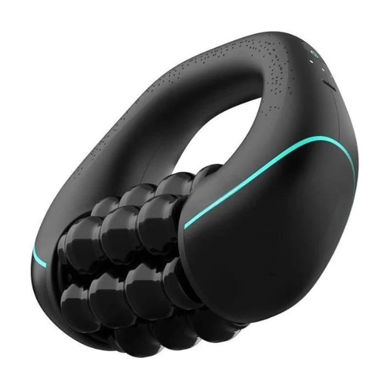 Mini Rolling Percussive Massager Whole Body Fatigue Relief Deep Tissue and Muscle Recovery Rechargeable Powerful 3-Speed Spin Peaceful Pleasures Health and Wellness Type-C