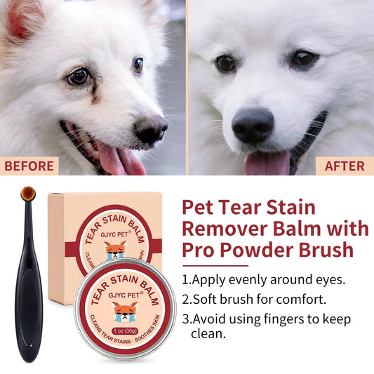 GJYC PET Natural Gentle Tear Stain Balm Brush Remover Reduces Eye Peaceful Pleasures Health and Wellness