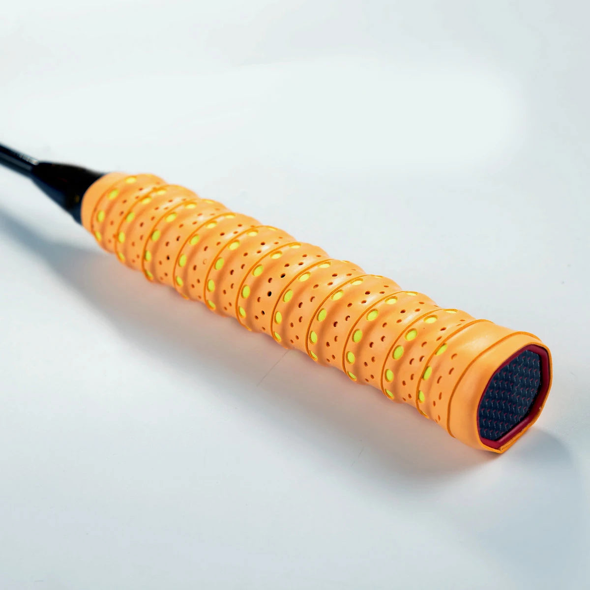 Tennis Racket Grip Tape 110cm Stretchy PU Anti-Slip Handle Wrap Racket Grip Tape Peaceful Pleasures Health and Wellness Orange