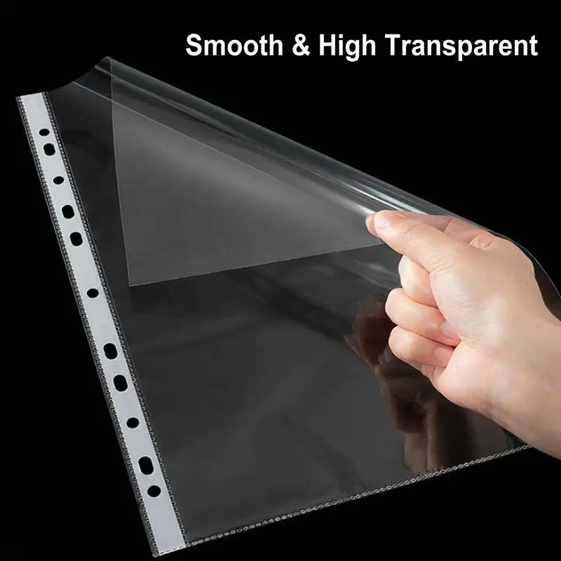 HD Transparent A4 Binder Sleeves 11-holes Sheet Protector Plastic