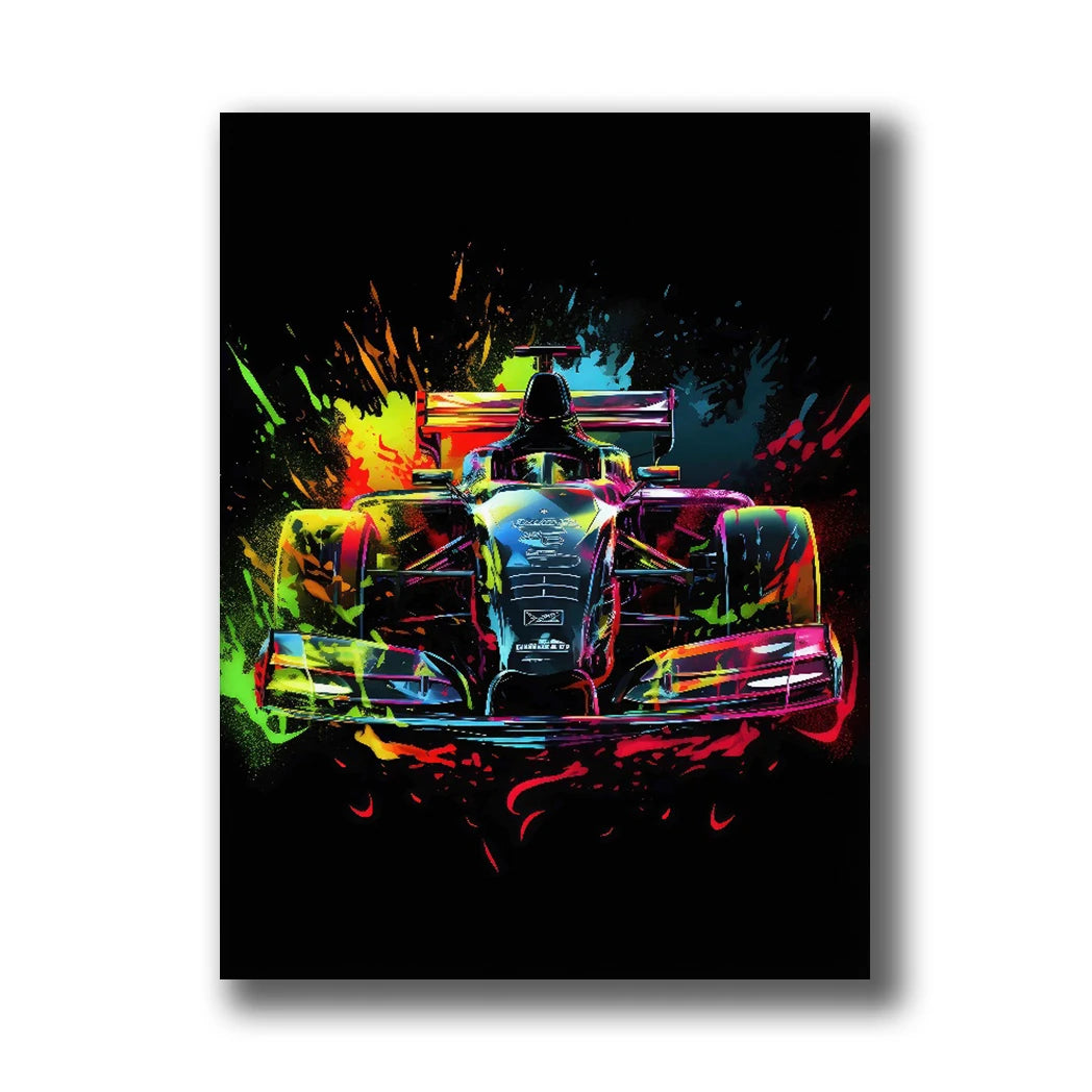 Neon Gaming Canvas Wall Art | Gamepad & Character Poster