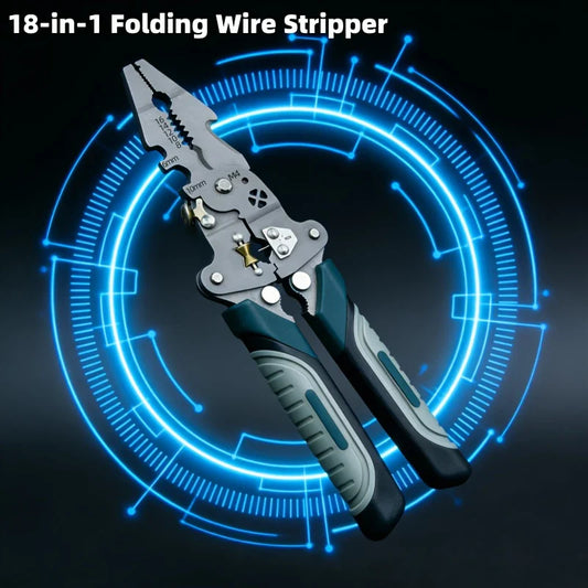 Foldable Wire Stripper Crimping Plier 5-in-1 Electrician Tool Wire Stripper Plier Oasis Select