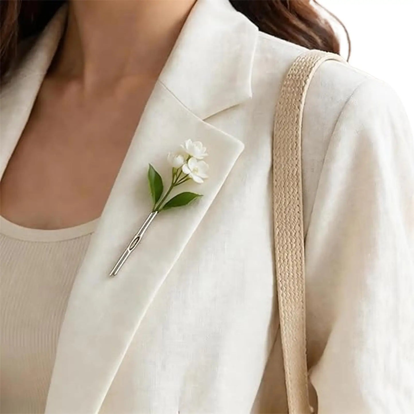 Metal Branch Flower Brooch Pin Set of 3 – DIY Floral Holder