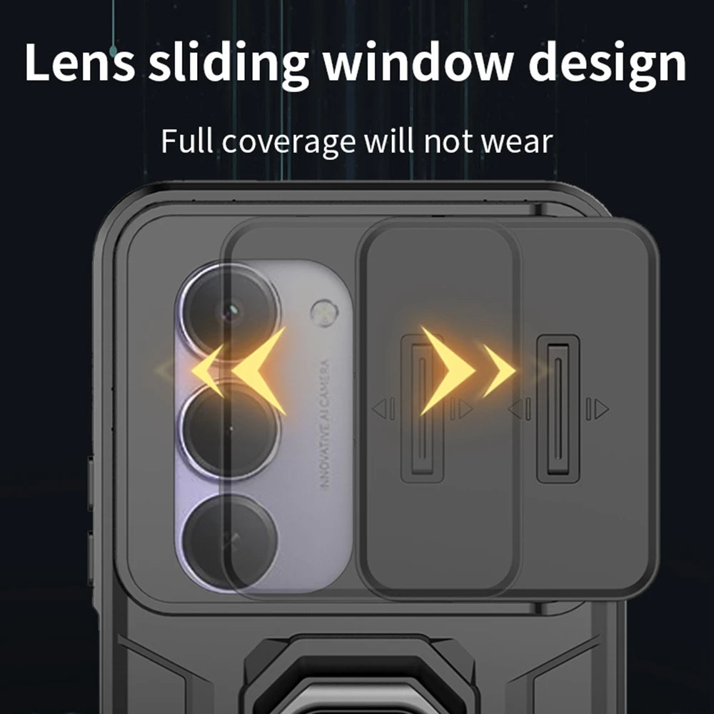 Xiaomi Redmi 15 4G Case | Slide Camera & Magnetic Ring Armor