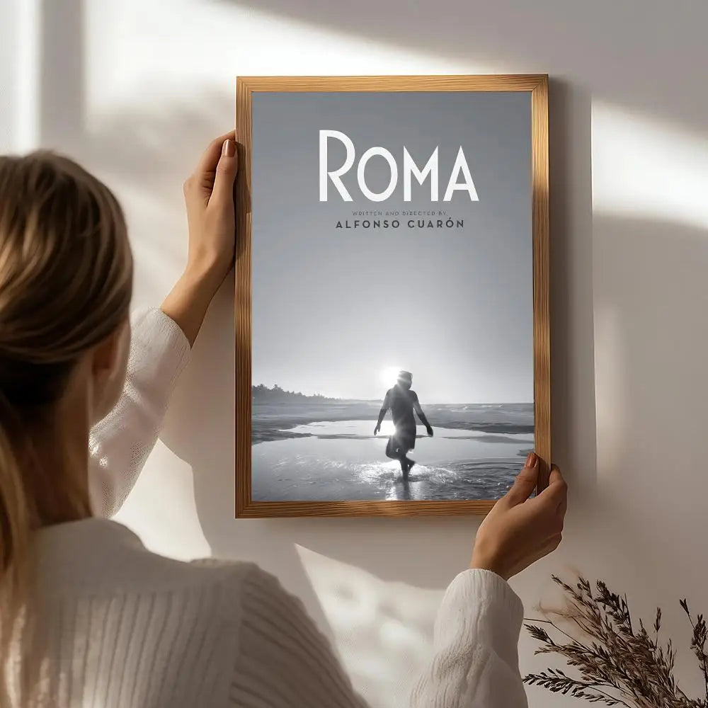 Roma Movie Poster – HD Self-Adhesive Waterproof Wall Art Movie Wall Poster Peaceful Pleasures Health and Wellness White6 30X40cmNoframe