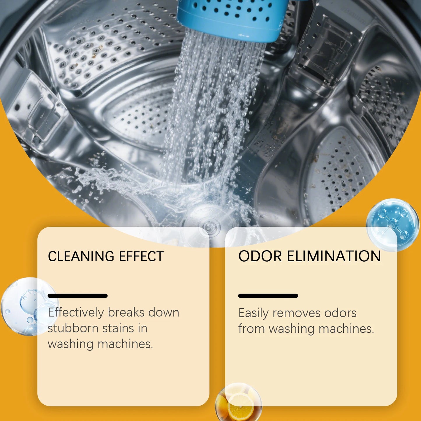 Washing Machine Cleaning Tablets - Gentle Stain and Scale Removal Effervescent Tablets Household Washing Machine Daily Cleaning Peaceful Pleasures Health and Wellness