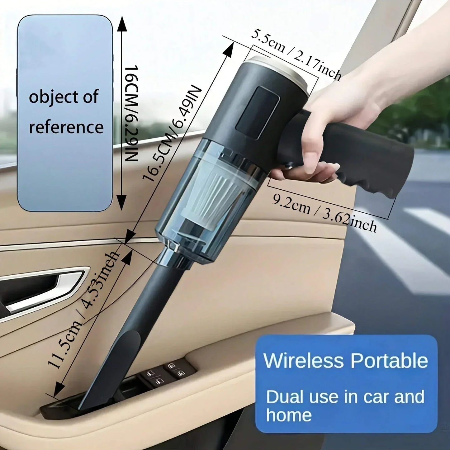 120W Cordless Handheld Vacuum – HEPA, Wet/Dry, Home & Car