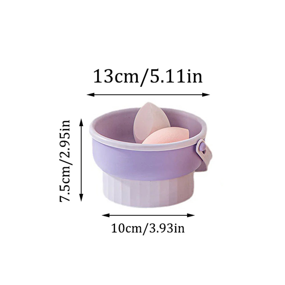 Makeup Brush Cleaning Bowl Beauty Egg Cleaning Tool Storage Set Brush Powder Puff Dry Cleaning Silicone Drying Shelf Peaceful Pleasures Health and Wellness