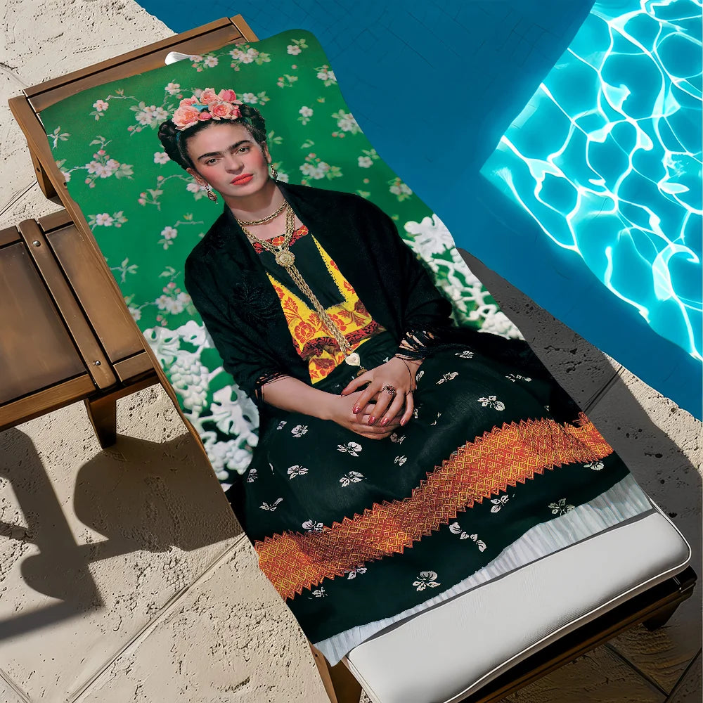 Frida Kahlo Quick-Dry Beach Towel | Gym Travel Camping Gift