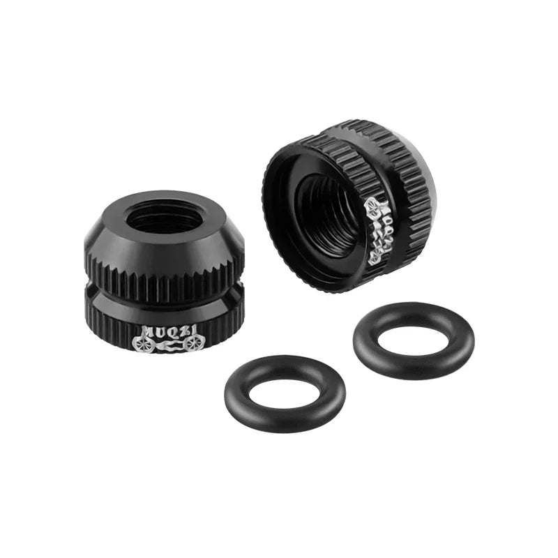 2Pcs Bike Tubeless Tire Presta Valve Nut MTB Road Bicycle Rim Aluminum Ultralight Valve Cap Cycling Repair Parts Peaceful Pleasures Health and Wellness Black-1Pair