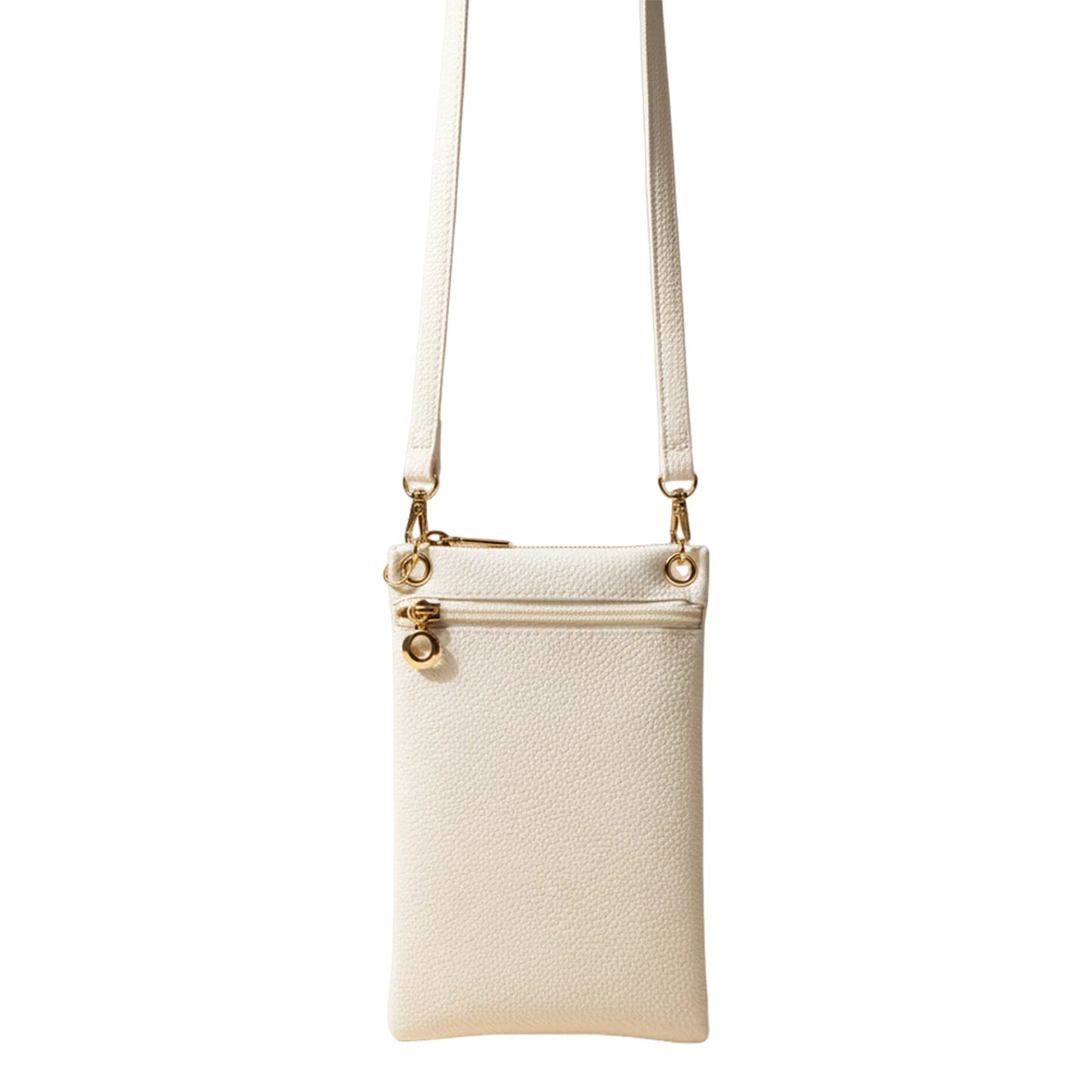 Women's Lychee Texture Shoulder Bag Crossbody Handbag for Daily Use Peaceful Pleasures Health and Wellness WHITE