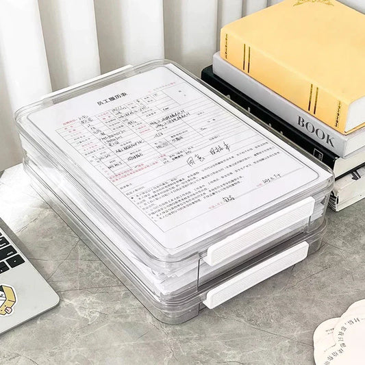 Stackable Transparent Desktop Document & Paper Organizer Box Desktop Document Organizer Oasis Select