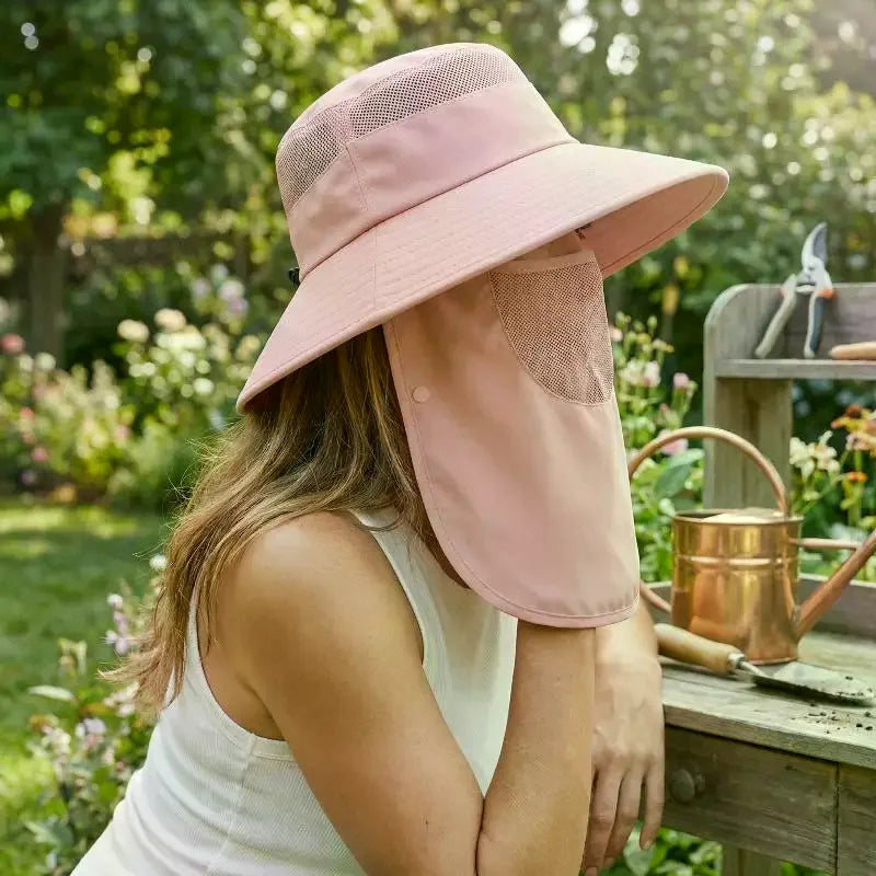 UV Wide Brim Sun Hat with Shawl Neck Cover | Unisex
