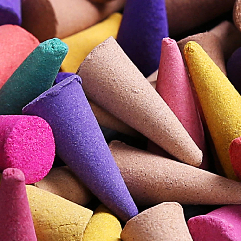 Scented Incense Cones Anxiety Relief Fragrance Incense Cones Natural Scents Granules Meditation Relaxation Sandalwood Cone Peaceful Pleasures Health and Wellness