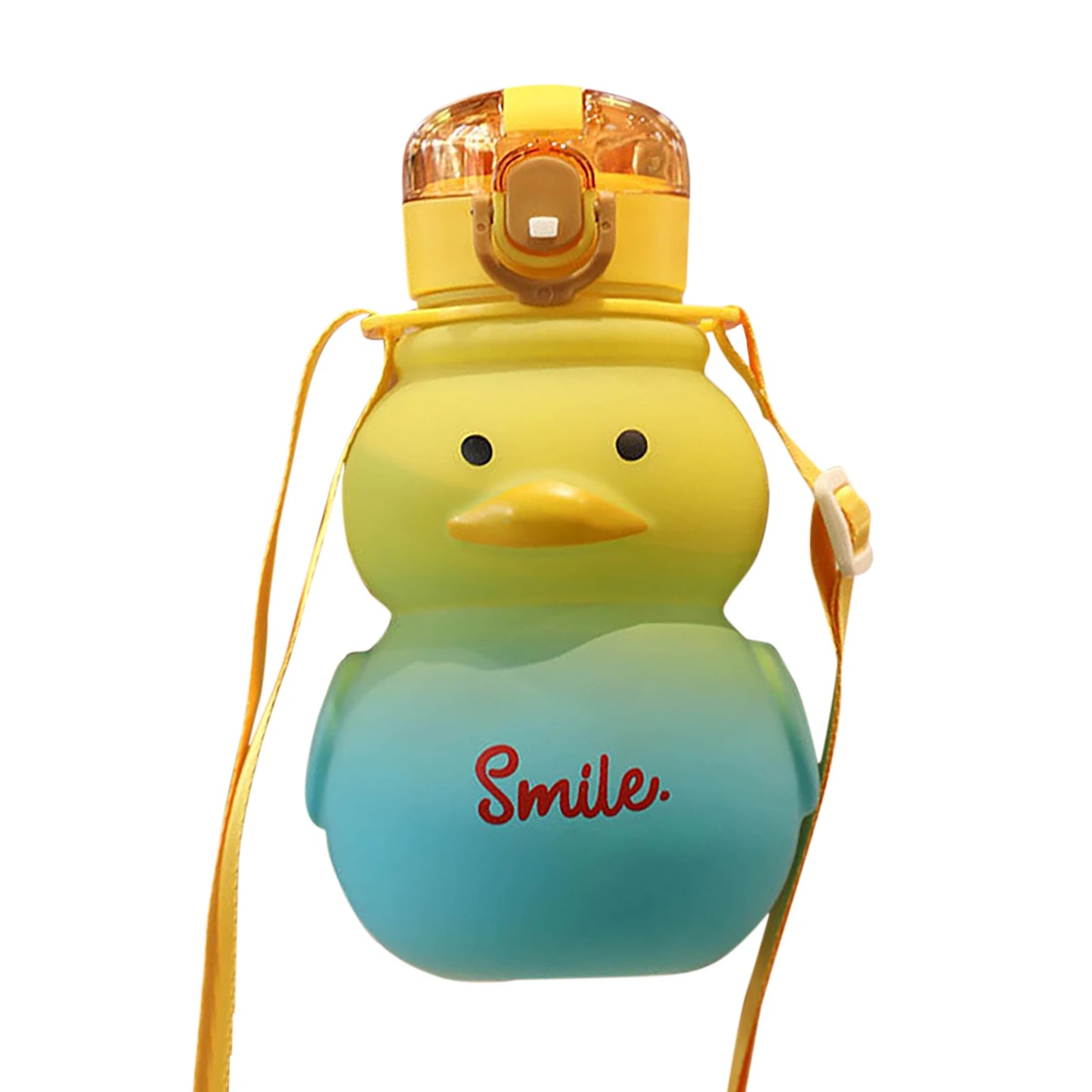 650ml Kawaii Duck Water Bottle with Straw – BPA-Free Leakproof