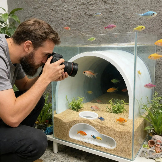 Aquarium Tunnel Cave | Shrimp & Loach Hide Fish Tank Decor Aquarium Cave Decor Peaceful Pleasures Health and Wellness